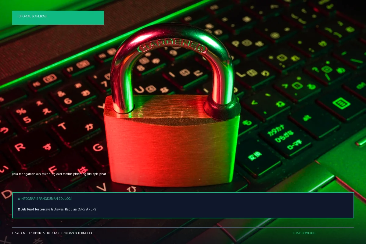 Infografis Cara Mengamankan Rekening dari Modus Phishing & File APK Jahat